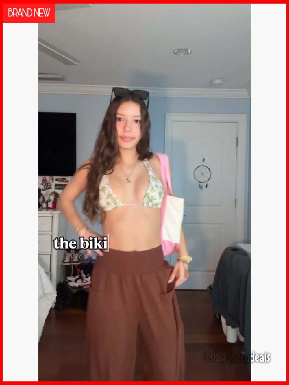 Wide Leg Palazzo Pants High Waisted Flowy Summer Beach Pants with Pockets - Picture 7 of 7